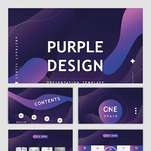 Creative Style Purple Design Powerpoint Template