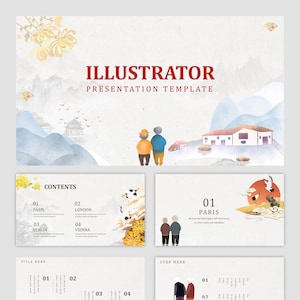 Minimal Style Illustration PPT Template