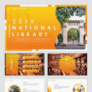Minimal National Library Powerpoint Template