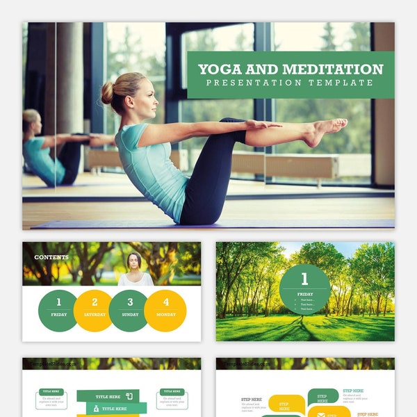 Yoga and Meditation PowerPoint template