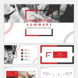 Corporation Summary Powerpoint Template Slides