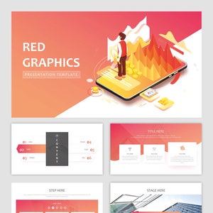 Red Graphic Creative Studio Powerpoint Template