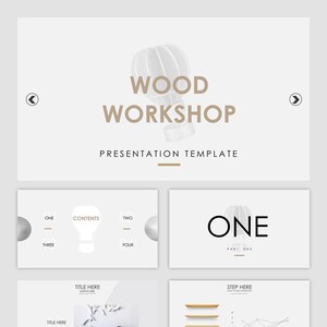 Minimal Architecture Wood Workshop Powerpoint Template