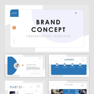 Minimal Modern Clean Style Brand Concept Powerpoint Template Slides