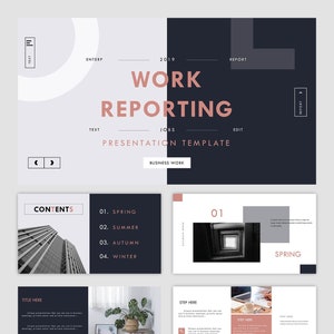 Clean Style Work Reporting PowerPoint template