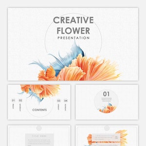 Kreativ blomma PowerPoint-mall