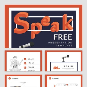 Minimal Speak Style Powerpoint Template