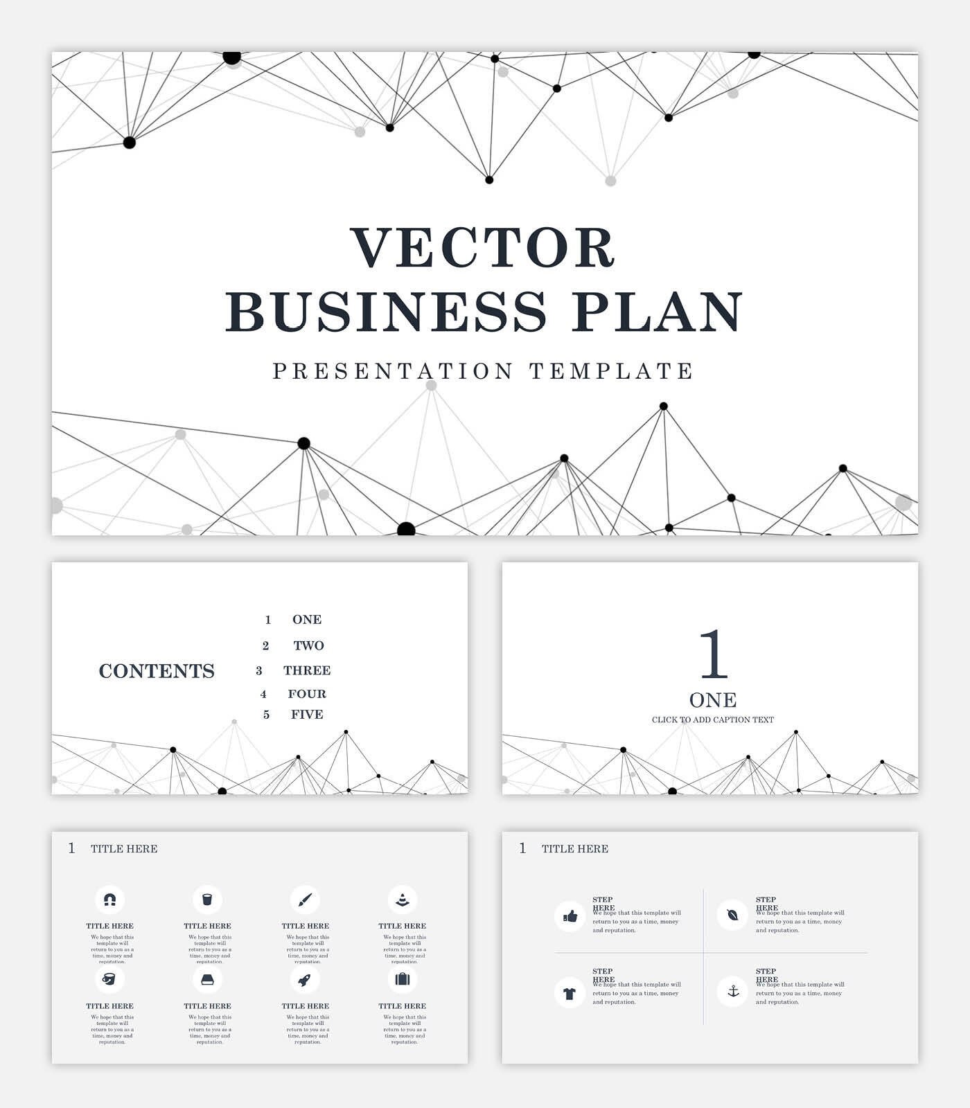 Vector Business Plan Presentation Powerpoint Template