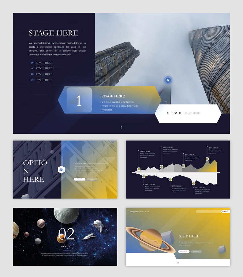 Space Solar Systems PPT Template - Etsy