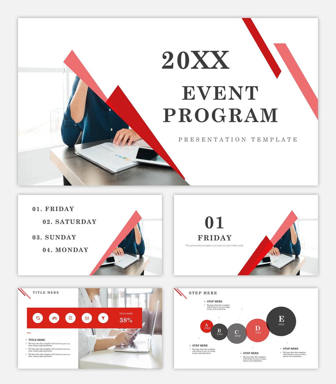 Sample Powerpoint For Event Program Business Event Program Powerpoint Template - Etsy