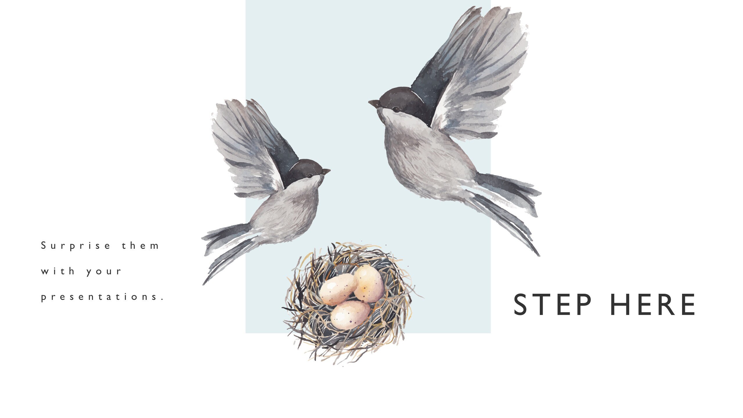 Minimal Birds Powerpoint Template Etsy