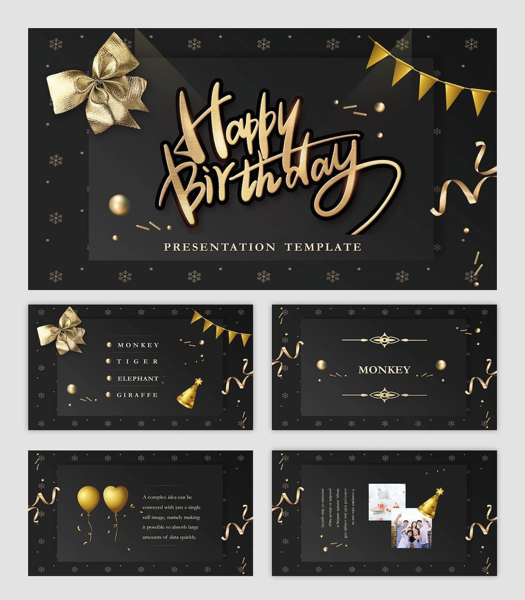 Happy Birthday Party PPT Template Etsy