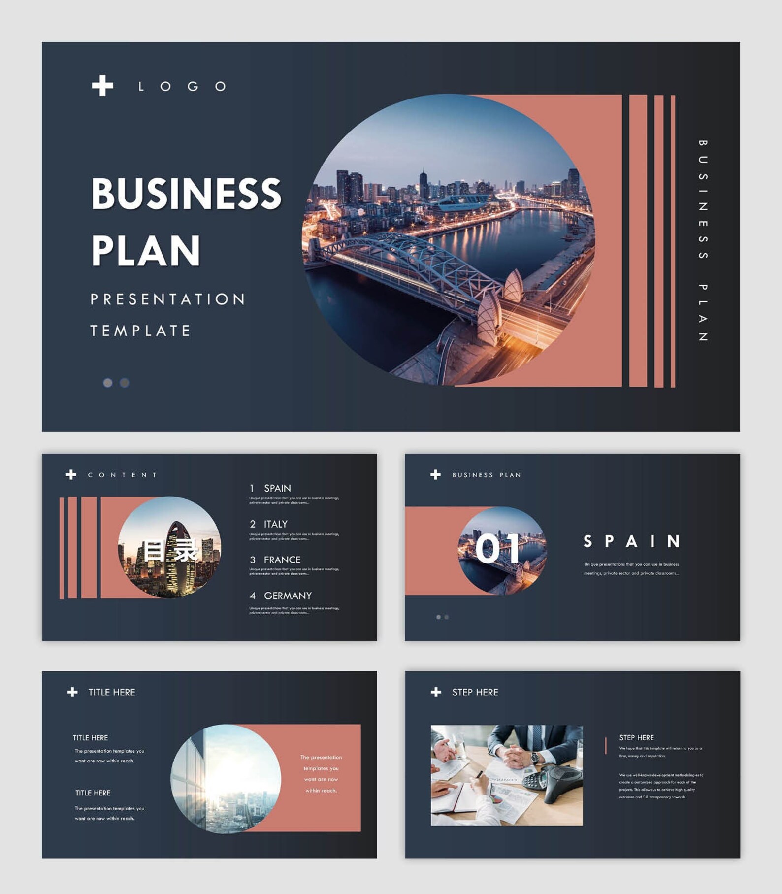 Modern Business Plan Powerpoint Template - Etsy