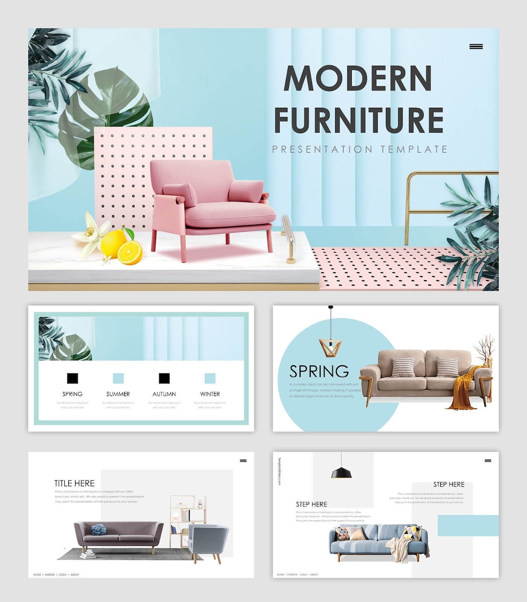 Modern Furniture Style Powerpoint Template - Etsy modern-furniture-style-powerpoint-template-etsy