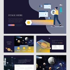 Space Solar Systems PPT Template - Etsy