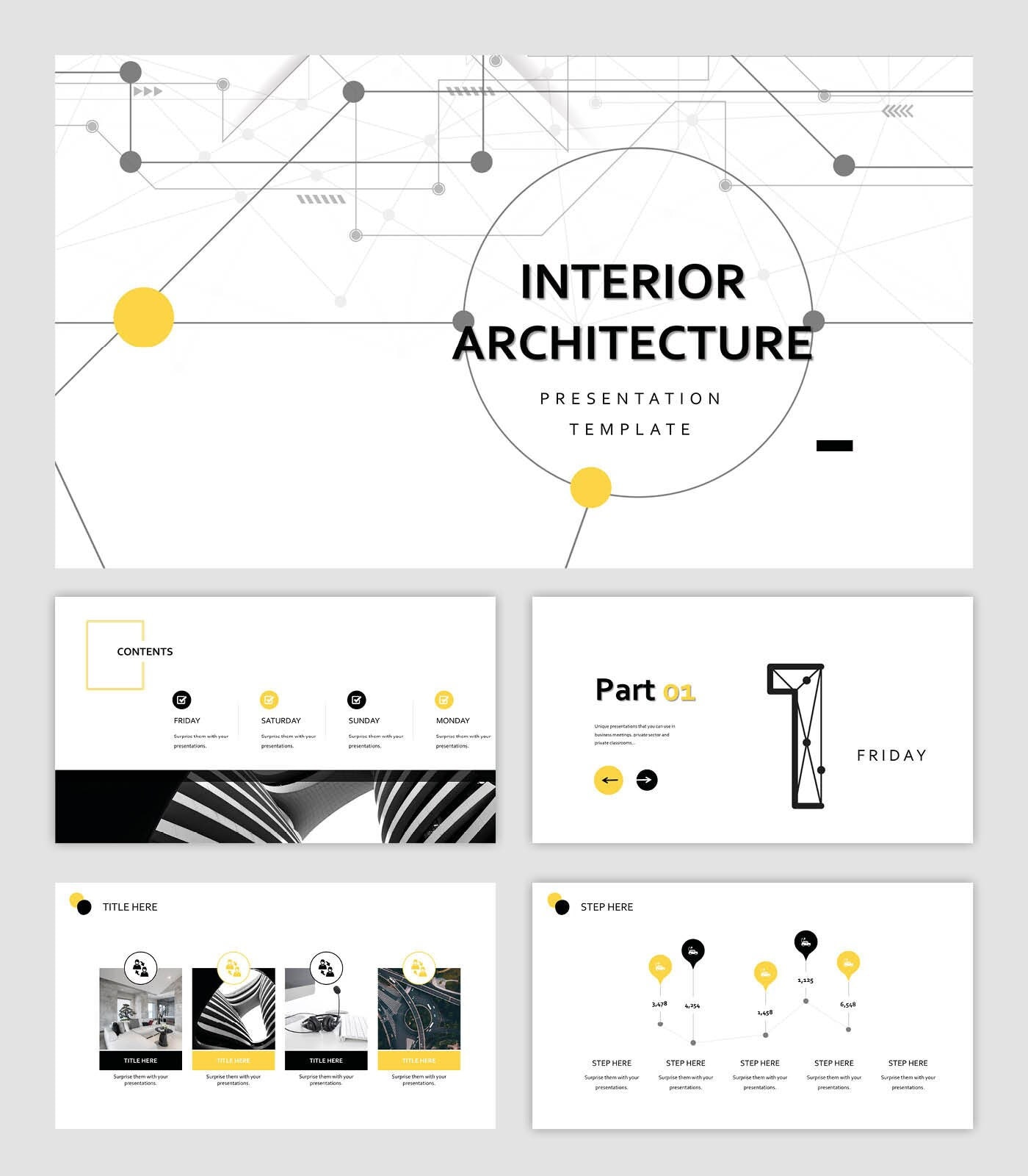 Decoration Interior Architecture Powerpoint Template - Etsy