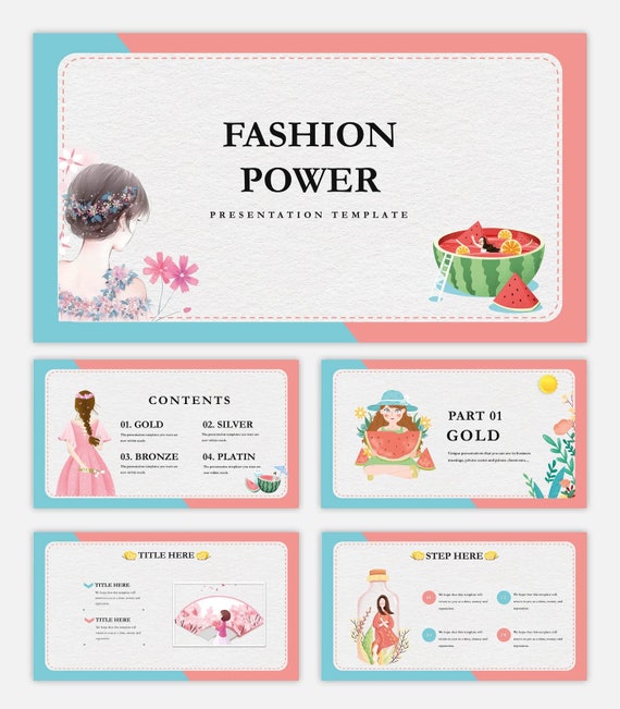 Fashion Style Power Style PPT Template - Etsy