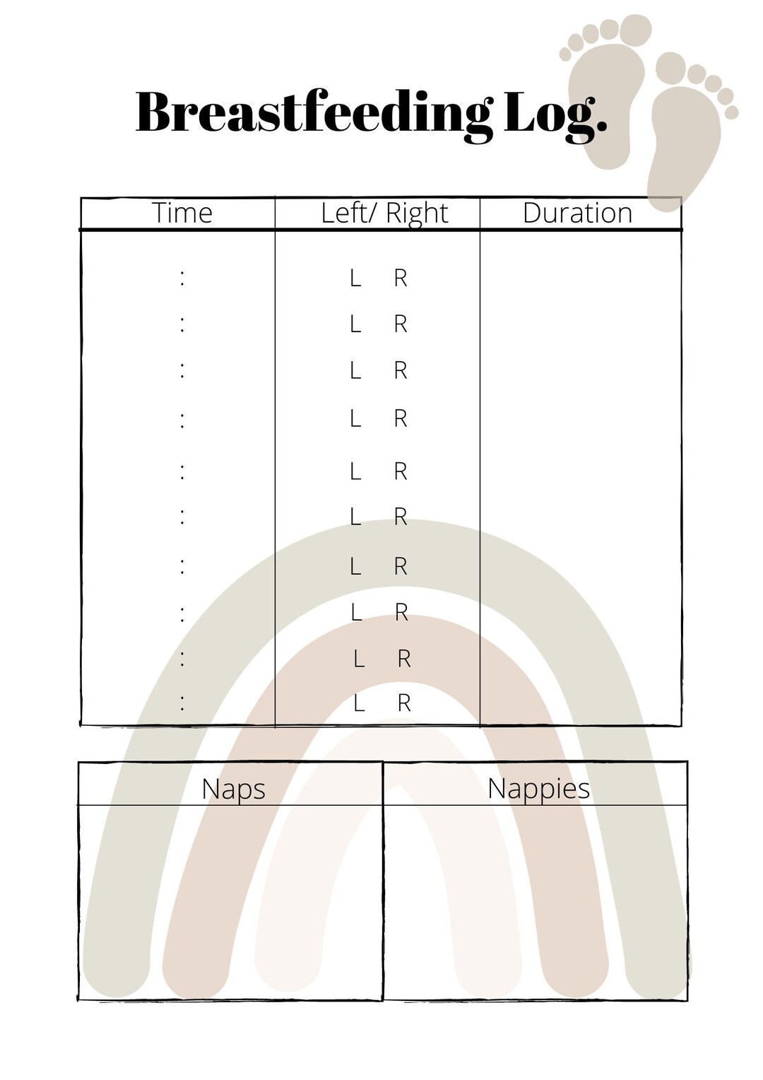 Breastfeeding Log Etsy