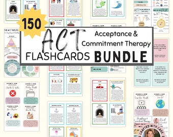 ACT Flashcards Bundle, Metaphors, Core Values (Digital Download)