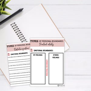 Personal Boundaries Workbook, Healthy Relationships (Worksheets) image 4