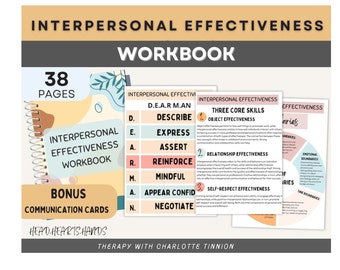 DBT interpersonal effectiveness worksheets, dbt skills, dbt therapy, DEARMAN, DBT worksheets,  Interpersonal Effectiveness Coping Skills