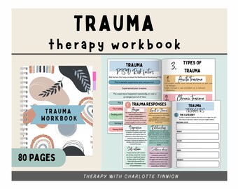 Trauma Therapy Workbook for Adults, Fight Flight Freeze Response, Somatic Awareness, Crisis Therapy Worksheets,C-PTSD, Trauma Healing