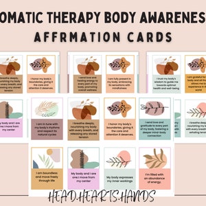 Paquete de tarjetas didácticas de Conciencia Somática, ejercicios para el diario de Conciencia Somática, ejercicios de Terapia Somática, Teoría Polivagal, Terapia para el TEPT, TEPT complejo imagen 9