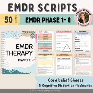 Fase 1-8 dello script EMDR, psicoterapia con movimenti oculari, attrezzatura EMDR, schede di lavoro EMDR, schede di lavoro sui traumi, desensibilizzazione e rielaborazione, sel