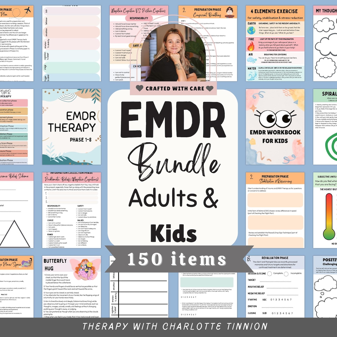 EMDR Therapy Bundle, Worksheets and Scripts for Adults & Kids - Etsy