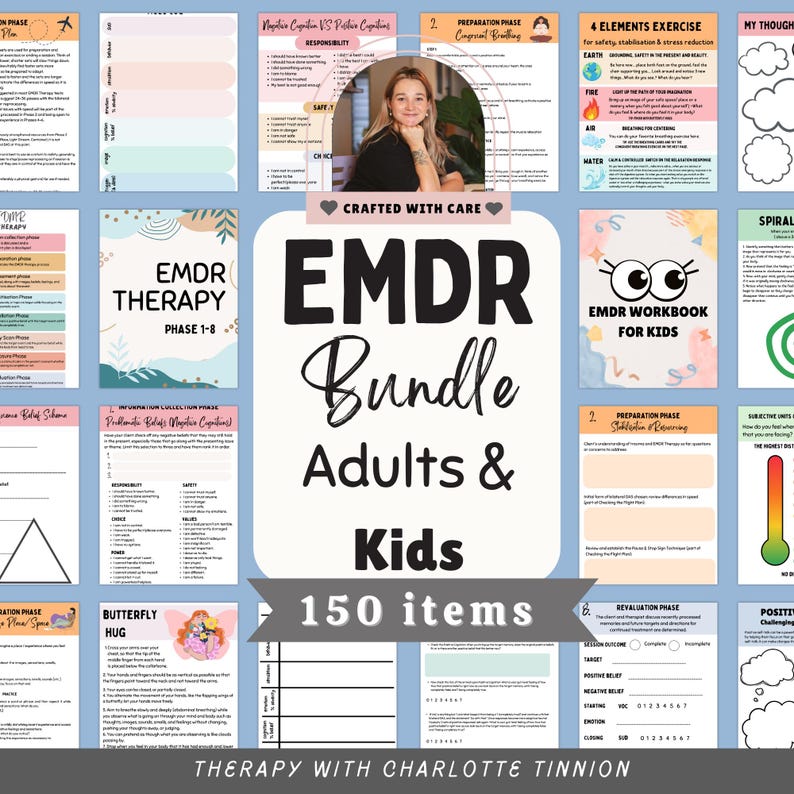 EMDR bundle, EMDR client handout, EMDR scripts, emdr therapy, emdr reprocessing, emdr worksheets, emdr phases, emdr resourcing, emdr forms