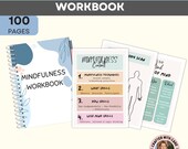 DBT Mindfulness Workbook, Anxiety Relief, Grounding (Digital Download)