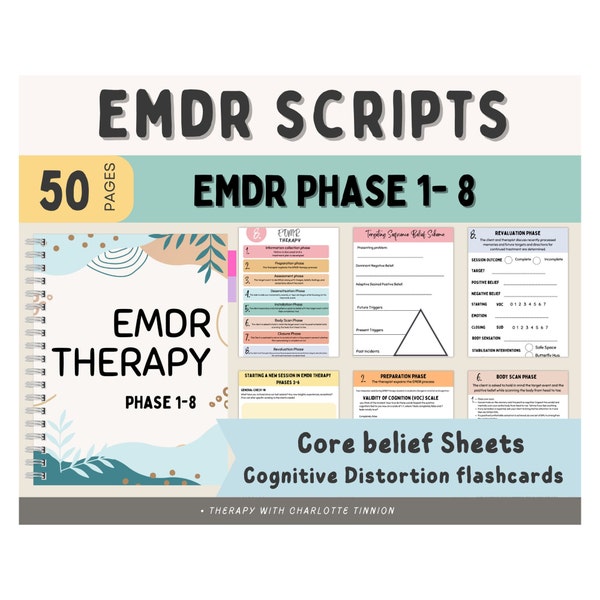 EMDR Schrift Phase 1-8, Augenbewegungspsychotherapie, EMDR Geräte, EMDR Arbeitsblätter, Trauma Arbeitsblätter, Desensibilisierung und Wiederverarbeitung,Sel