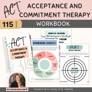ACT, Quaderno di lavoro sulla terapia di accettazione e impegno, Defusione cognitiva, Schede di lavoro sui valori, Terapia ACT, Carte metaforiche ACT, accettazione radicale