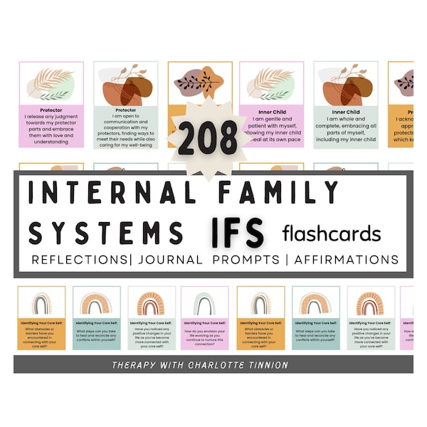 IFS therapy questions, Internal Family Systems Therapy,  IFS journal prompts, Parts Mapping, inner critic, internal parts, ifs cheat sheet