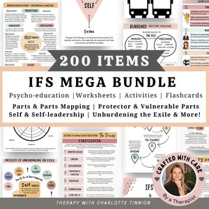Ultimate Therapy Bundle, Ifs, Dbt, Emdr, Act Worksheets image 3