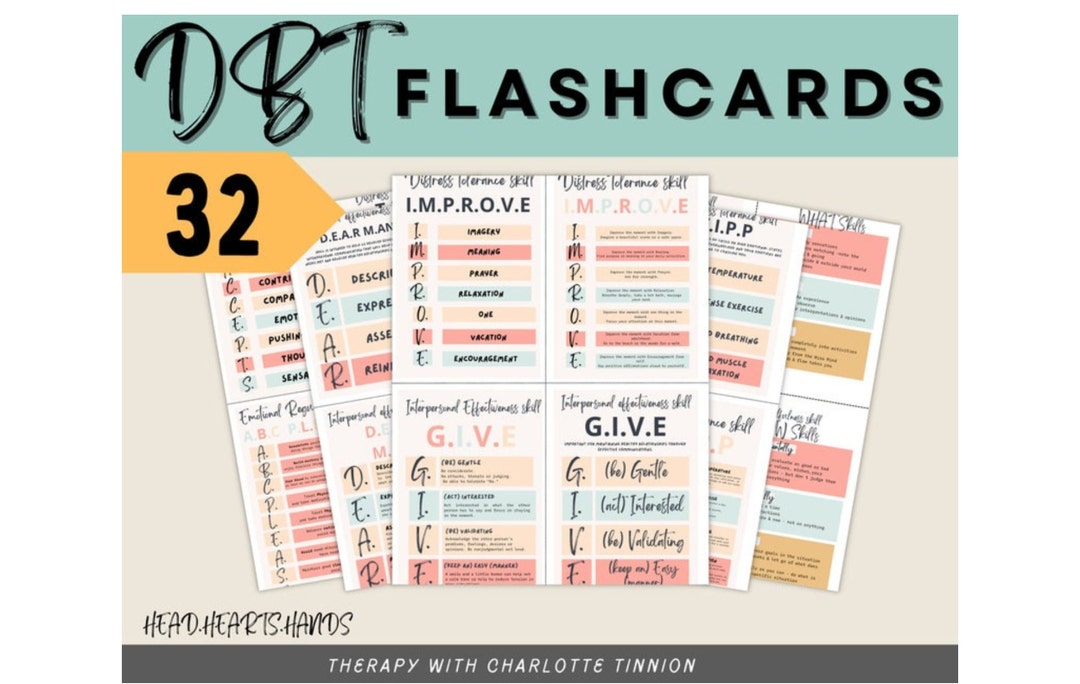 DBT Cards,coping Skills Flash Cards,dialectical Coping Skill Cards ...