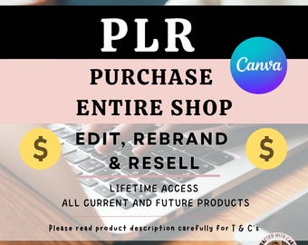 Editable PLR Canva Templates | Resell Rights Workbook (Digital Download)