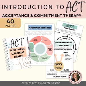 Acceptance and commitment therapy worksheets, ACT workbook, ACT therapy, radical acceptance, cognitive defusion, distress tolerance, dbt,cbt