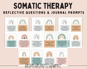 Somatic Awareness Journal Prompt, Somatic Awareness affirmations flashcards, Somatic Therapy Coping Skill, Polyvagal therapy, CPTSD Therapy