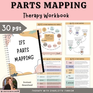 IFS Parts Mapping Exercise, Internal Family System, IFS worksheets, IFS cheat sheets, parts work, Parts Exploration, emotional regulation