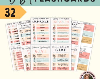 DBT Skills Flashcards, Emotional Regulation, Distress Tolerance (PDF)