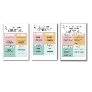 Happy Chemicals posters,  Happiness Chemicals, School Counselor Office Decor, Therapy Office Decor, Counselling posters, Psychology Posters