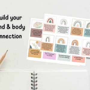 Paquete de tarjetas didácticas de Conciencia Somática, ejercicios para el diario de Conciencia Somática, ejercicios de Terapia Somática, Teoría Polivagal, Terapia para el TEPT, TEPT complejo imagen 2