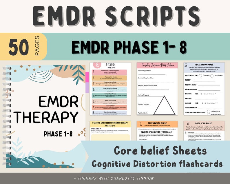 EMDR bundle, Eye movement psychotherapy bundle, EMDR scripts, EMDR kids, trauma therapy, ptsd therapy, trauma therapy, trauma kids, cptsd image 4