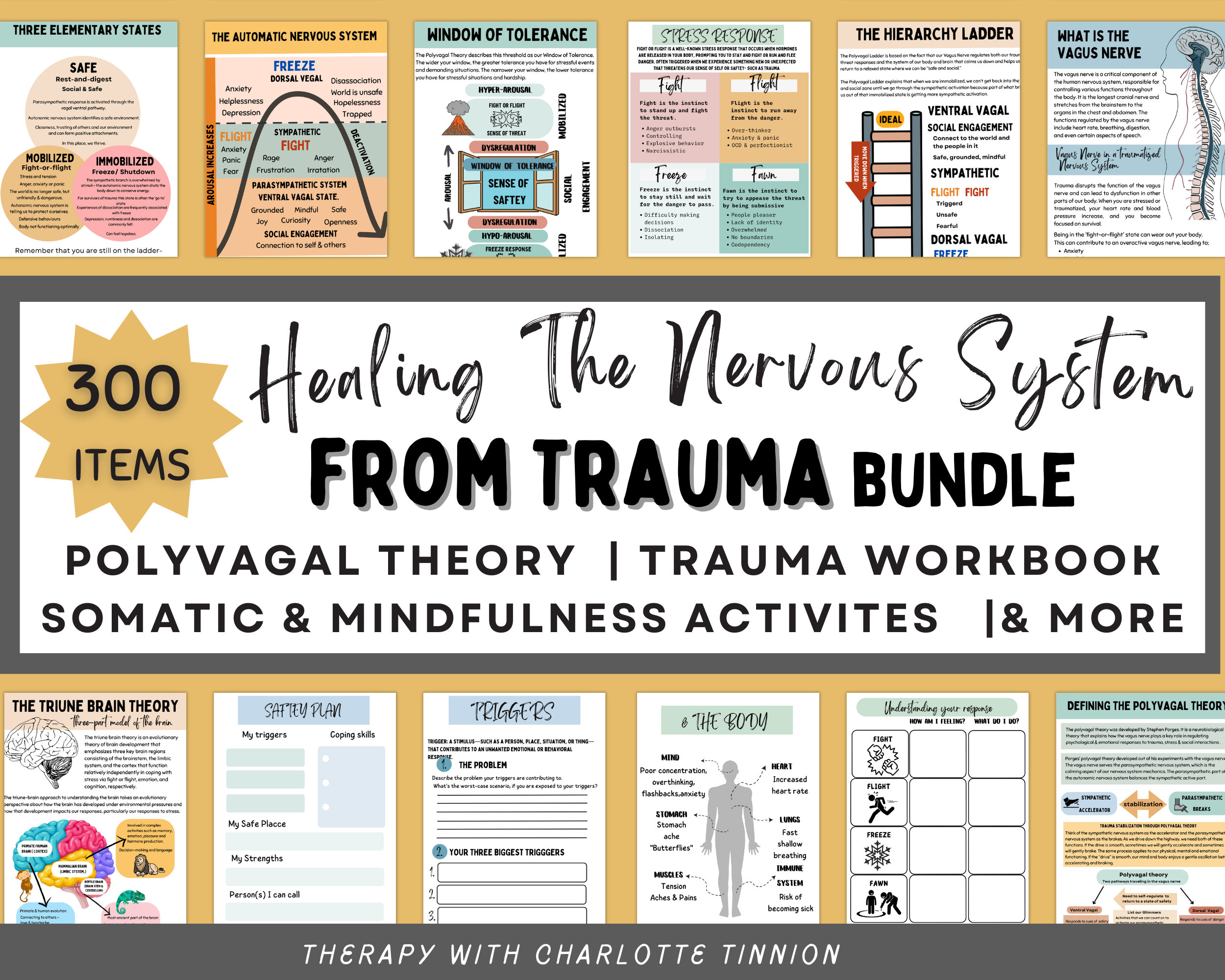 Trauma Mega Bundle Trauma Worksheets Polyvagal Theory - Etsy UK