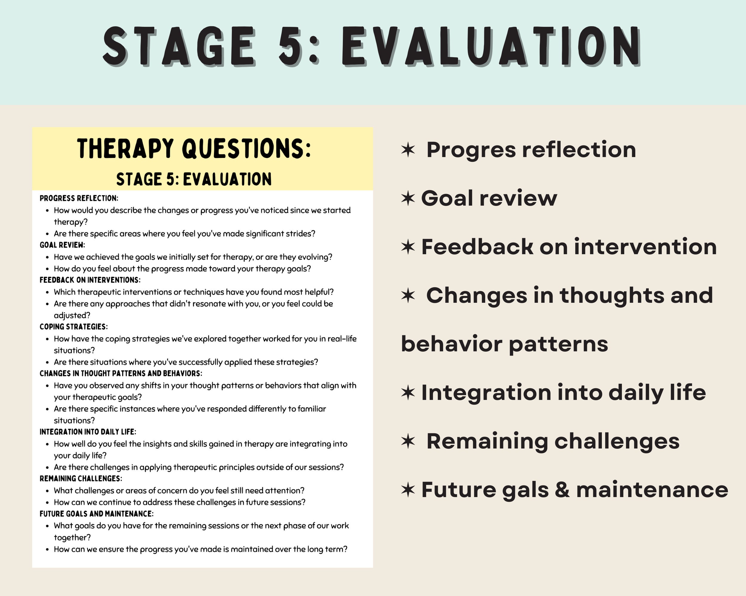 Therapy Process Questions Therapy Questionnaire & Intervention Guide, Therapy Questions ...