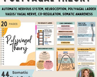 Polyvagal Theory Cheat Sheet, Nervous System Regulation (20-Page)