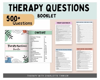 Therapy Questionnaire and Intervention Guide, Motivational Interviewing, Therapy Office Forms, Counseling Session Questions, Intake Forms