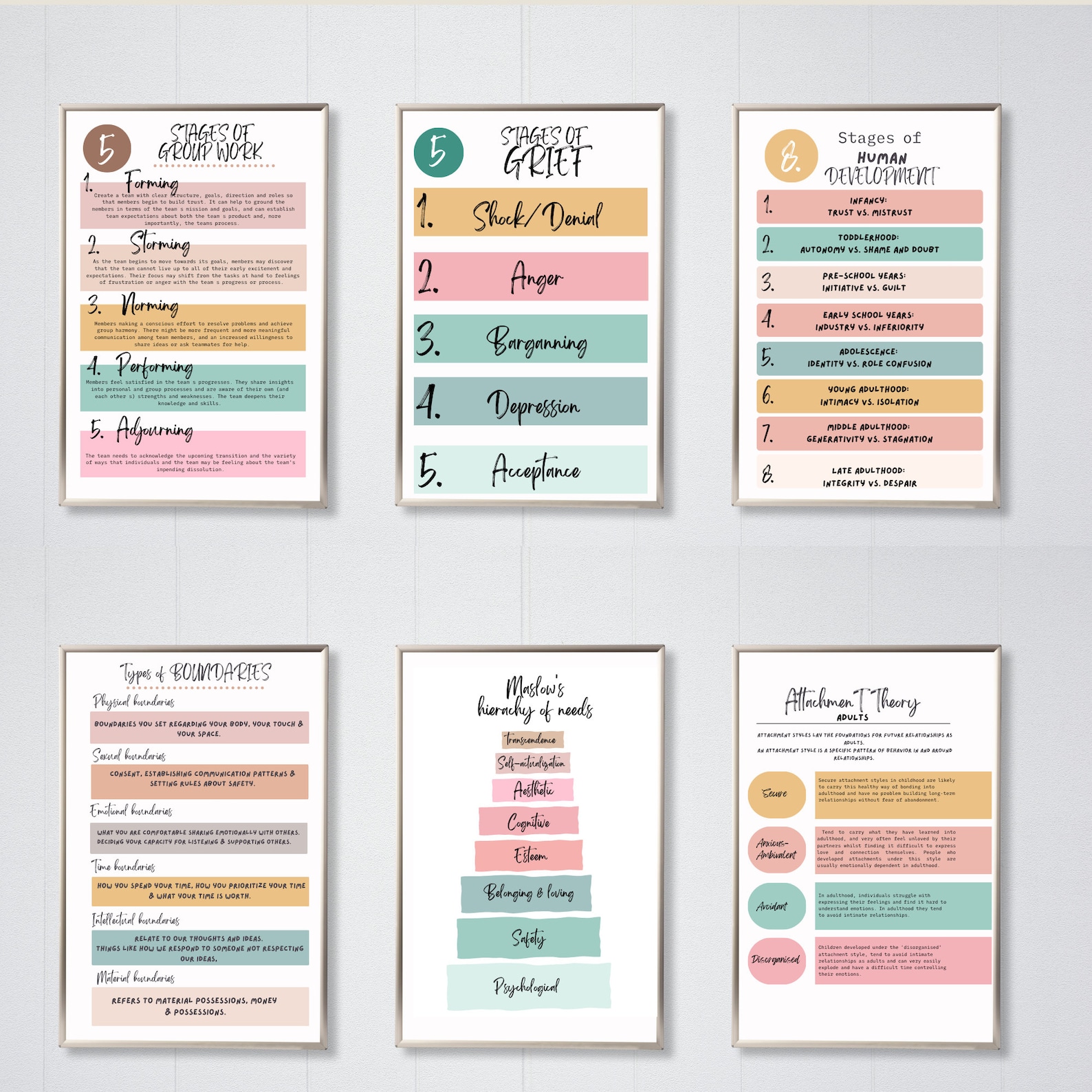 Mental Health Poster Bundle, Therapy Office Decor (digital Download) - Etsy