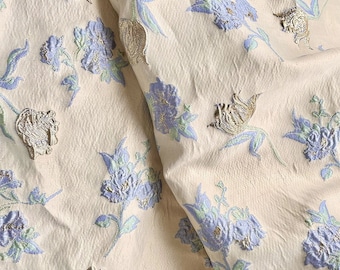 Tecido floral para estofamento, tecido para sofá, tecido floral, tecido com estampa de flores, tecido macio, tecido para vestido, tecido vendido por meio metro, tecido para estofamento